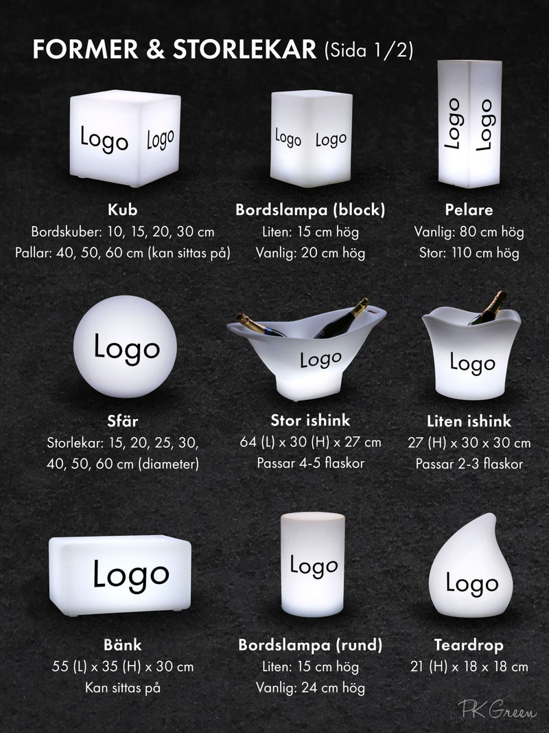 Skräddarsydd LED-ljuslåda i form av en kub med logotyp, flerfärgad fyrkantig, RGB, trådlös upplyst skylt, anpassad ljuslåda för prisutdelning