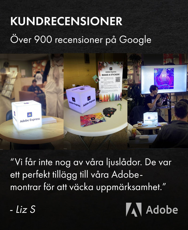 Skräddarsydd LED-ljuslåda i form av en kub med logotyp, flerfärgad fyrkantig, RGB, trådlös upplyst skylt, anpassad ljuslåda för prisutdelning
