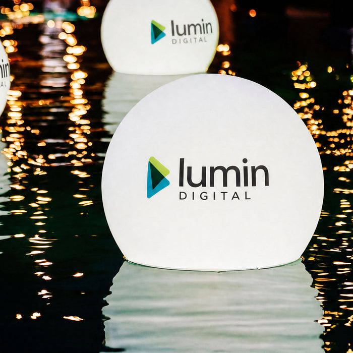 Anpassad Flytande Poollampa, Personifierad Utomhuslampa för Damm med Logotyp