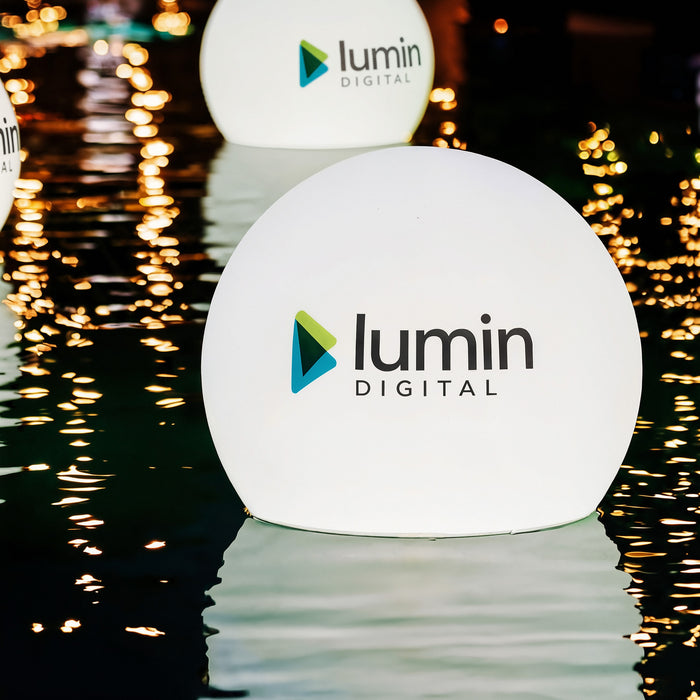 Anpassad Flytande Poollampa, Personifierad Utomhuslampa för Damm med Logotyp