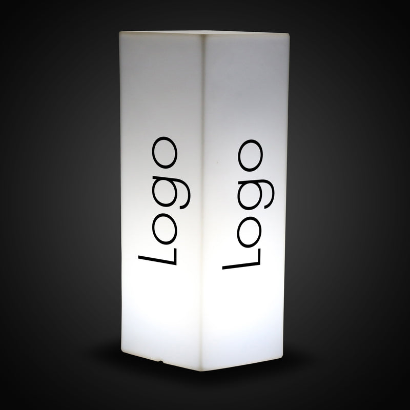 Märkt LED-pelare, anpassningsbar pelarlampa, hög fristående upplyst ljusskylt för utställning, utställningsmonter, event