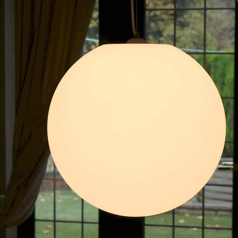 Stor taklampa, 40 cm hängande boll, varmvit E27 LED