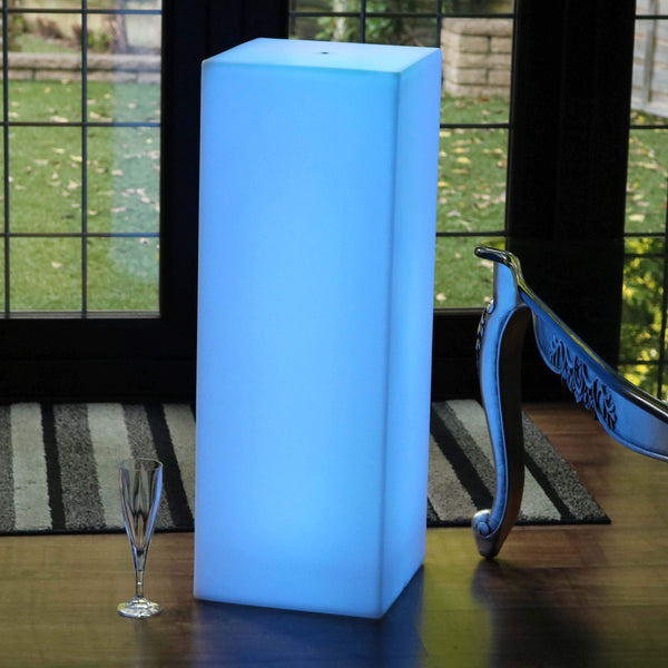 Uppladdningsbar LED golvlampa med fjärrkontroll, flerfärgad, 80 cm