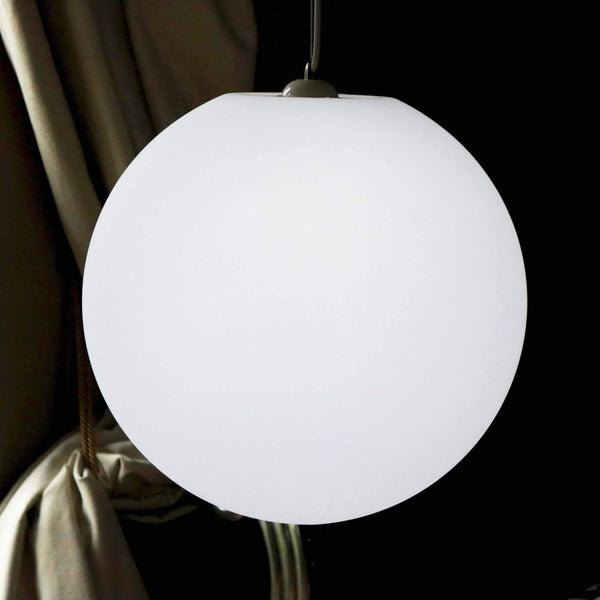 Stor 60cm Bollformad Hänglampa, Sfärformad LED Hängande Lampa, Vit E27 Glödlampa