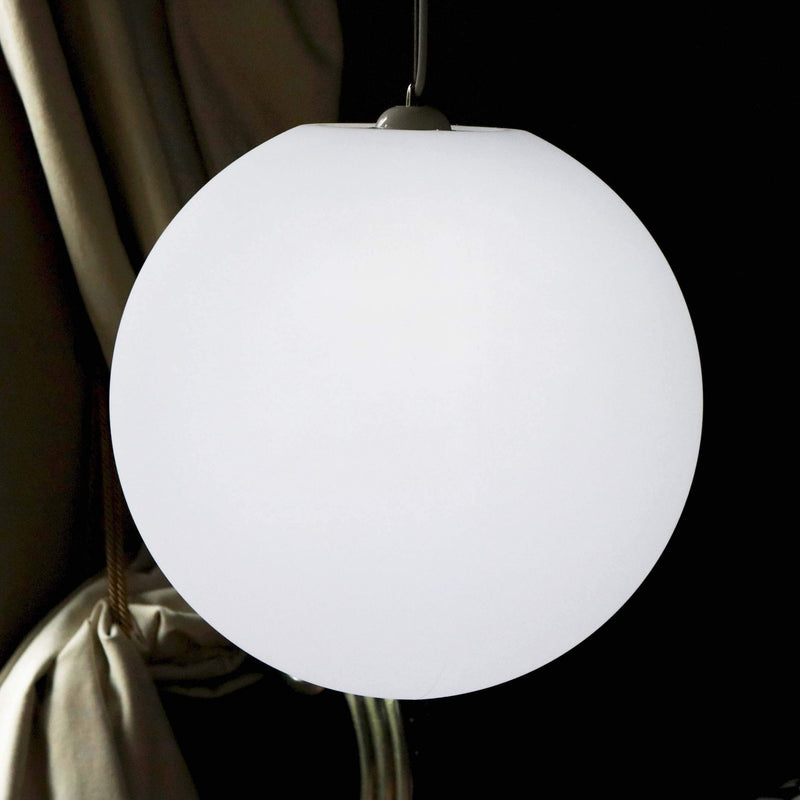 Stor Taklampa, Takhängningslampa, 50cm Glob, E27, Vit