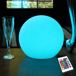 Rund sladdlös sänglampa flerfärgad LED ambient stämningsbelysning 20cm