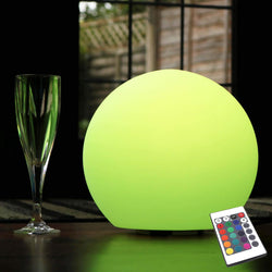 Sänglampa nätström, 25cm flerfärgad LED-boll med fjärrkontroll