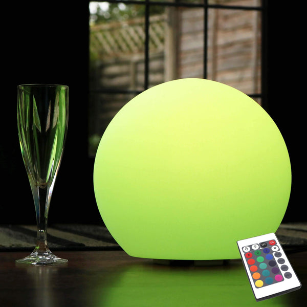 Sänglampa nätström, 25cm flerfärgad LED-boll med fjärrkontroll