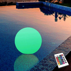 Rund flytande LED utomhuslampa 25cm för pool, damm, jacuzzi, trädgård
