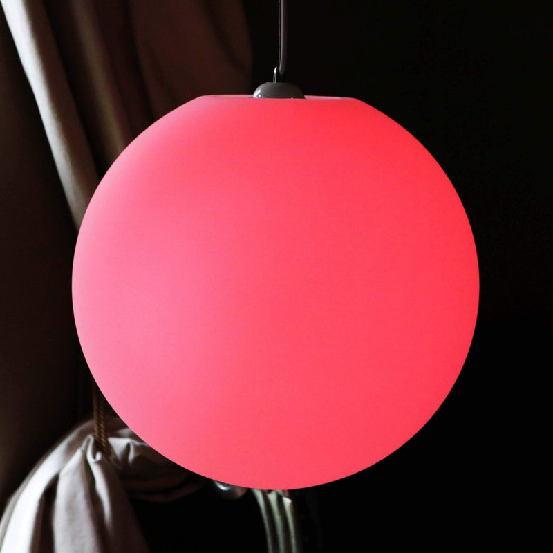 Stor 60cm Flerfärgad LED Hängande Lampa med Fjärrkontroll, Sfärformad Lampa
