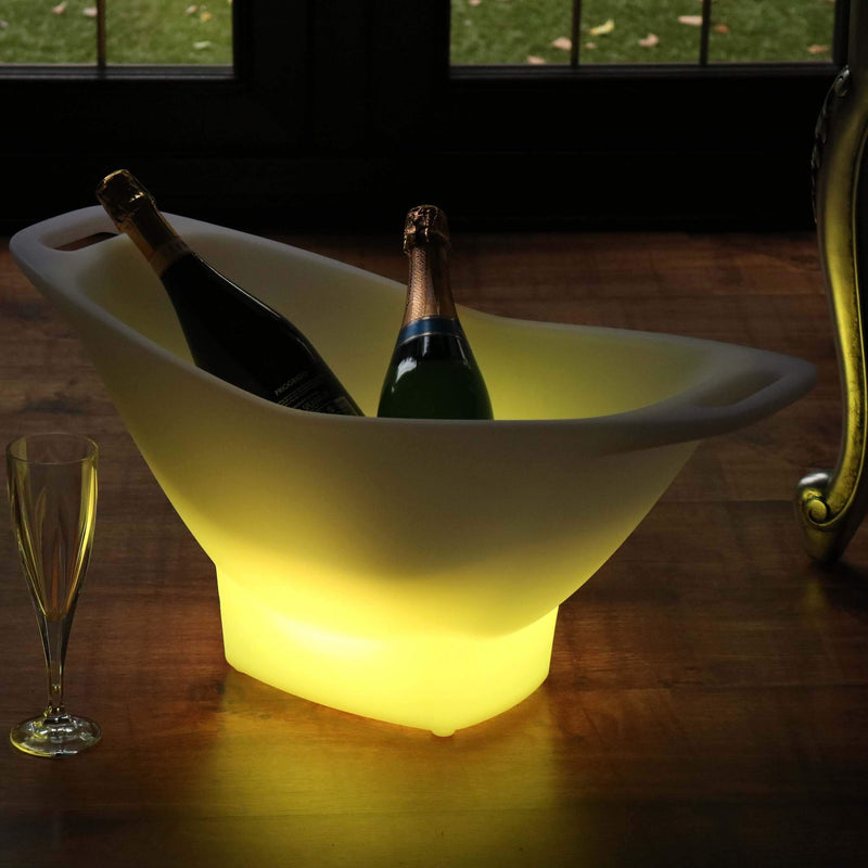 Lysande LED champagne ishink med fjärrkontroll, sladdlös, flerfärgad