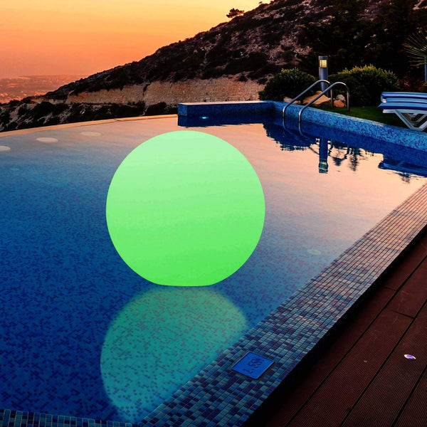 Flytande lysande LED boll, vattentät utomhus trädgårdslampa, 40 cm