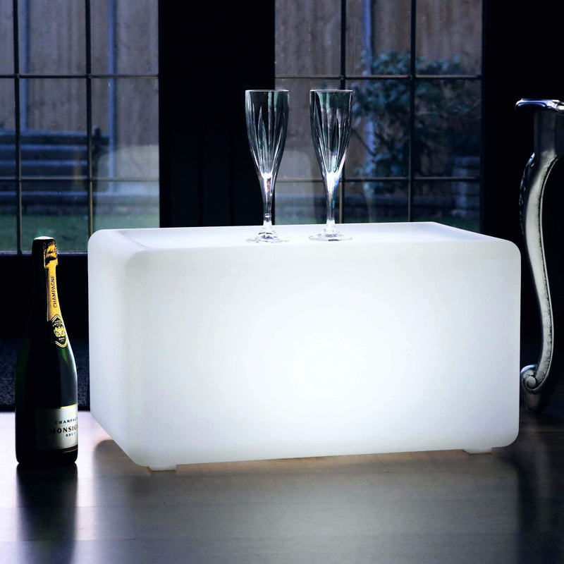 Upplyst LED Bänklampa, Trådlös Flerfärgad Golvlampa