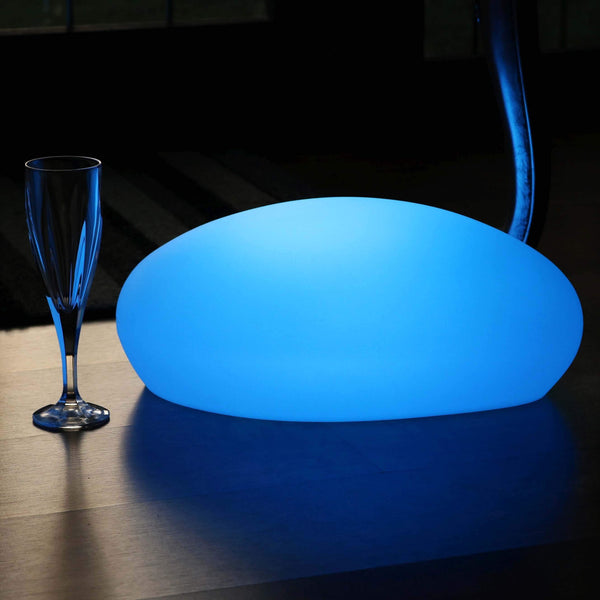 Designer LED Bordslampa, Trådlös Flerfärgad Humörlampa, Sten
