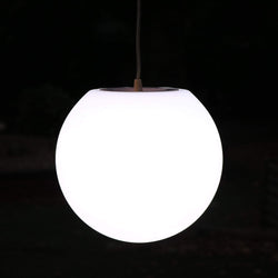 Rund hängande lampa, modern pendel taklampa 25cm, LED E27 vit
