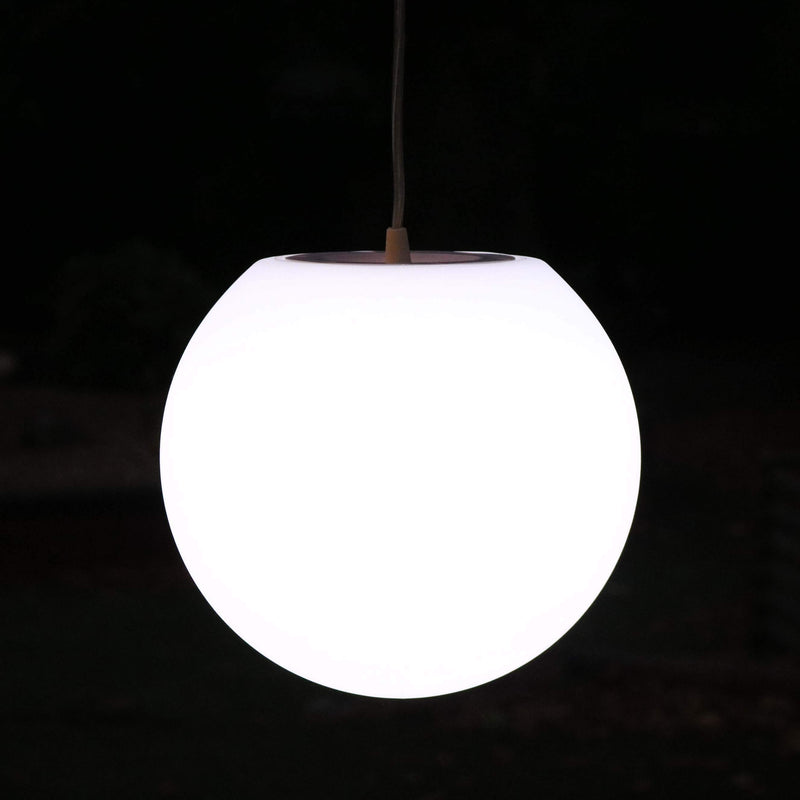 Rund hängande lampa, modern pendel taklampa 25cm, LED E27 vit