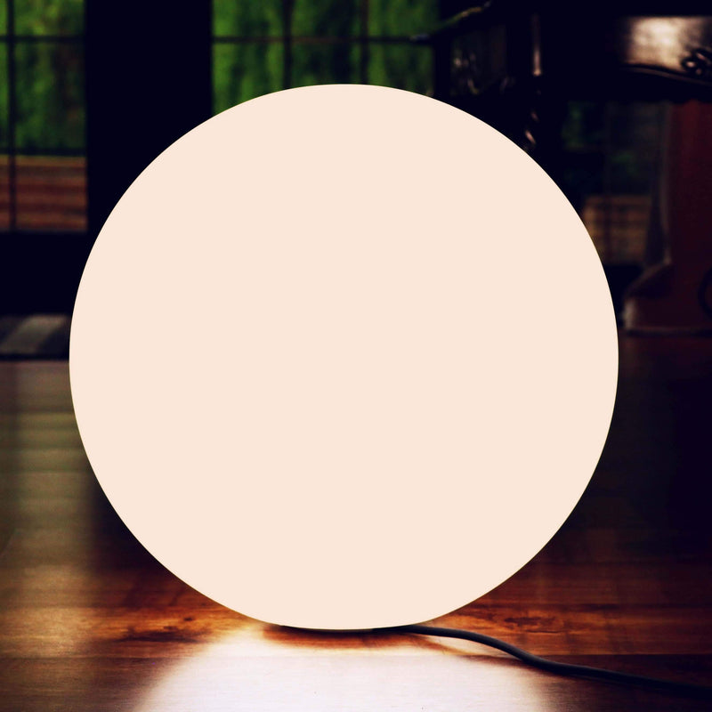 Dekorativ rund sänglampa, 30cm LED E27 boll, varmvit