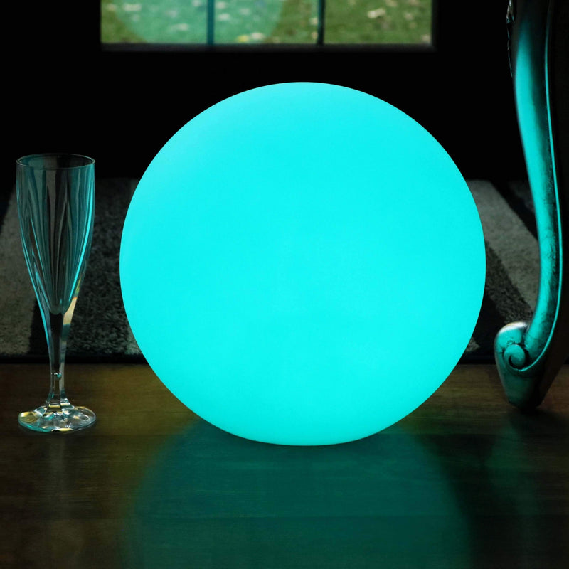 Sladdlös lysande LED sfär, 30cm, RGB flerfärgad bordslampa