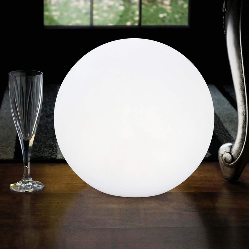 Sladdlös lysande LED sfär, 30cm, RGB flerfärgad bordslampa