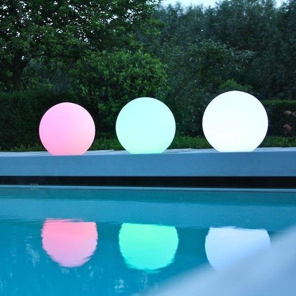 Stor 60cm Flytande Poollampa, Vattentät Flerfärgad LED Trädgårdsbollsfär
