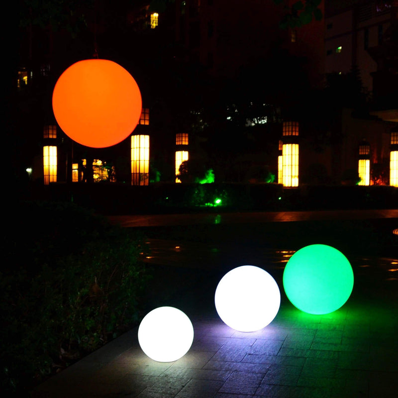 Flytande lysande LED boll, vattentät utomhus trädgårdslampa, 40 cm