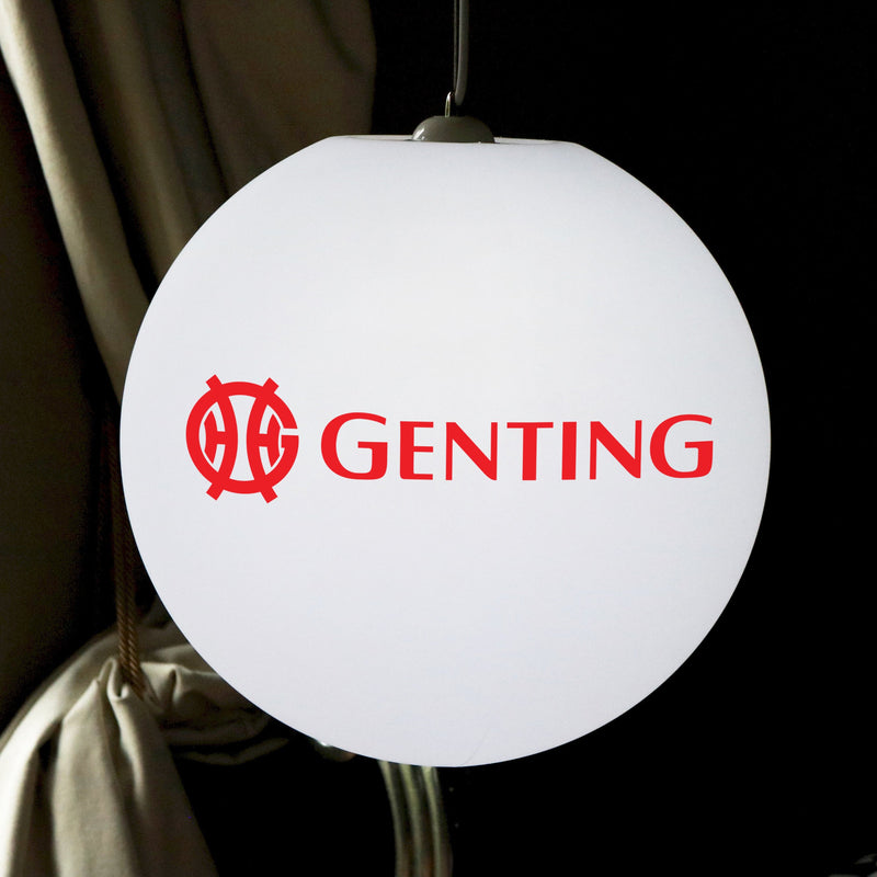 Personifierad LED Hängande Taklampa, Anpassad Logotyp E27 Hänglampa, 50cm Sfärformad