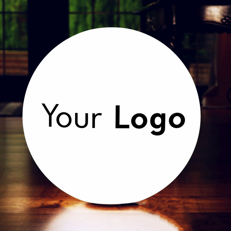 Personlig Flerfärgad LED-lampa, Marknadsförande Rund Golvlampa Ljuslåda med Logotyp