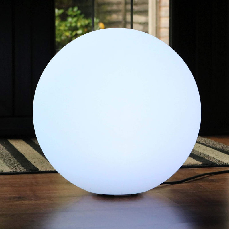 60cm Eldriven LED RGB Bollformad Lampa, Stor Flerfärgad Sfärformad Golvlampa