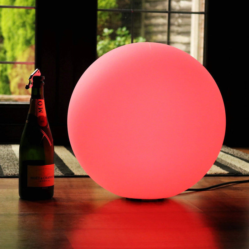 LED golvlampa boll, 40 cm, nätström, flerfärgad dimbar fristående ljus