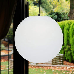 Stor hängande lampa, taklampa, 40 cm boll, LED E27 vit