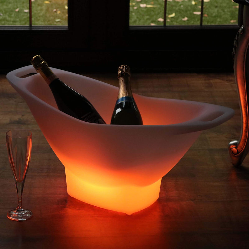 Lysande LED champagne ishink med fjärrkontroll, sladdlös, flerfärgad