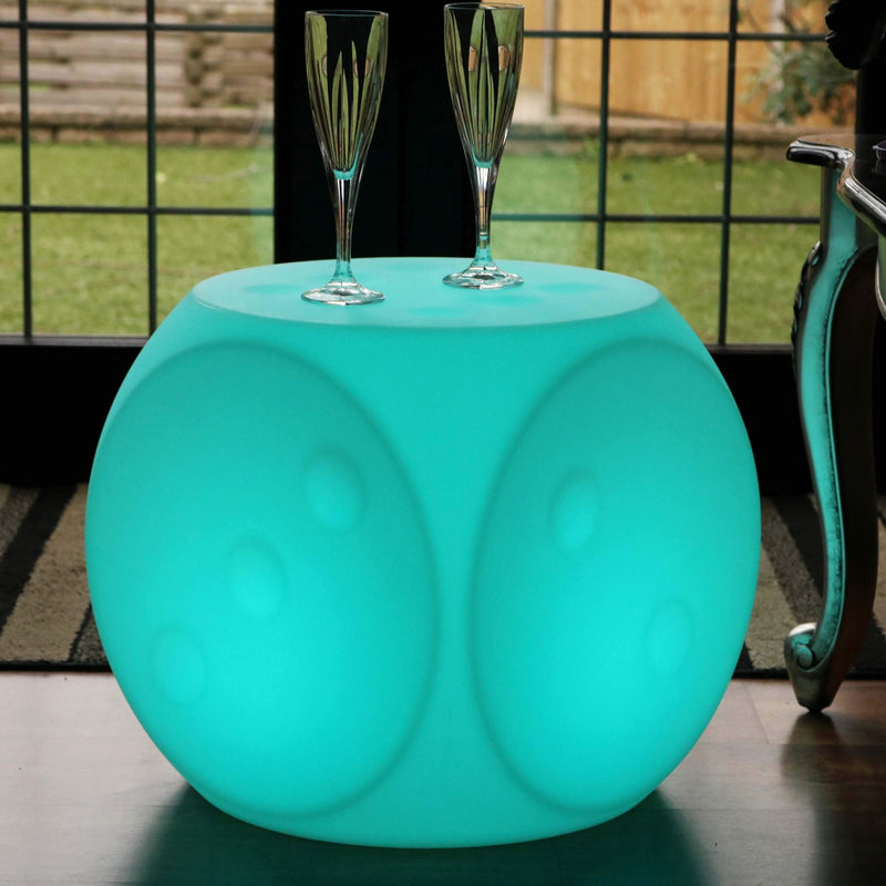 LED Tärningsformad Kubstol, Laddningsbar Golvlampa, 40cm Sensorisk Sittljus