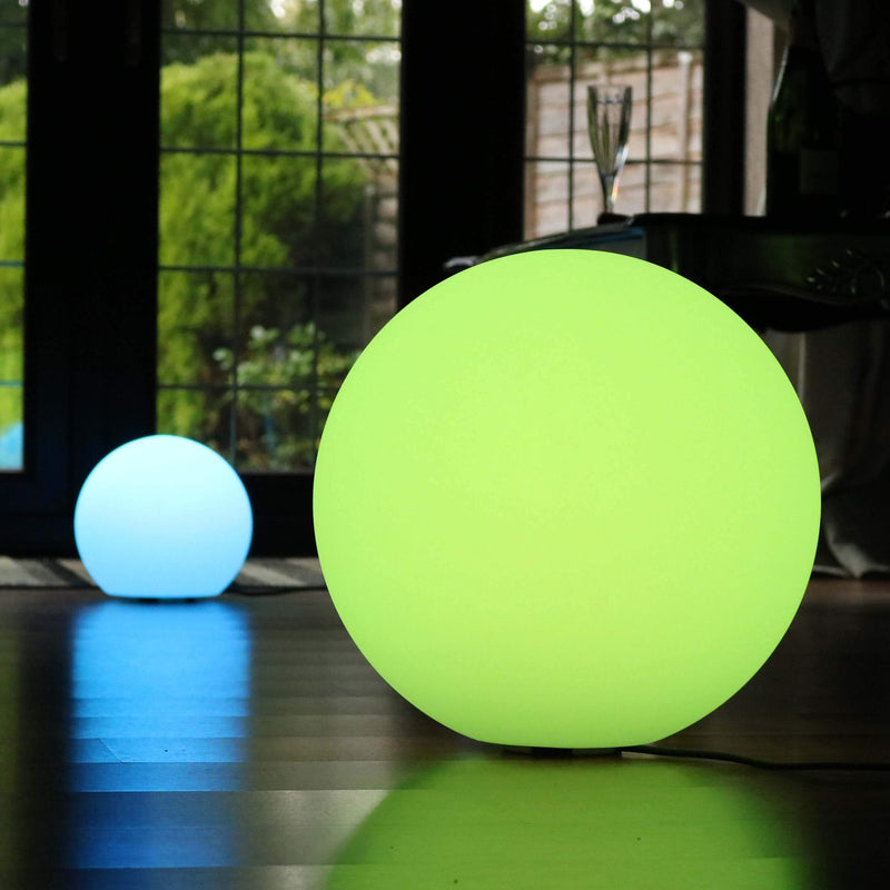 Sänglampa nätström, 20cm flerfärgad LED-boll med fjärrkontroll