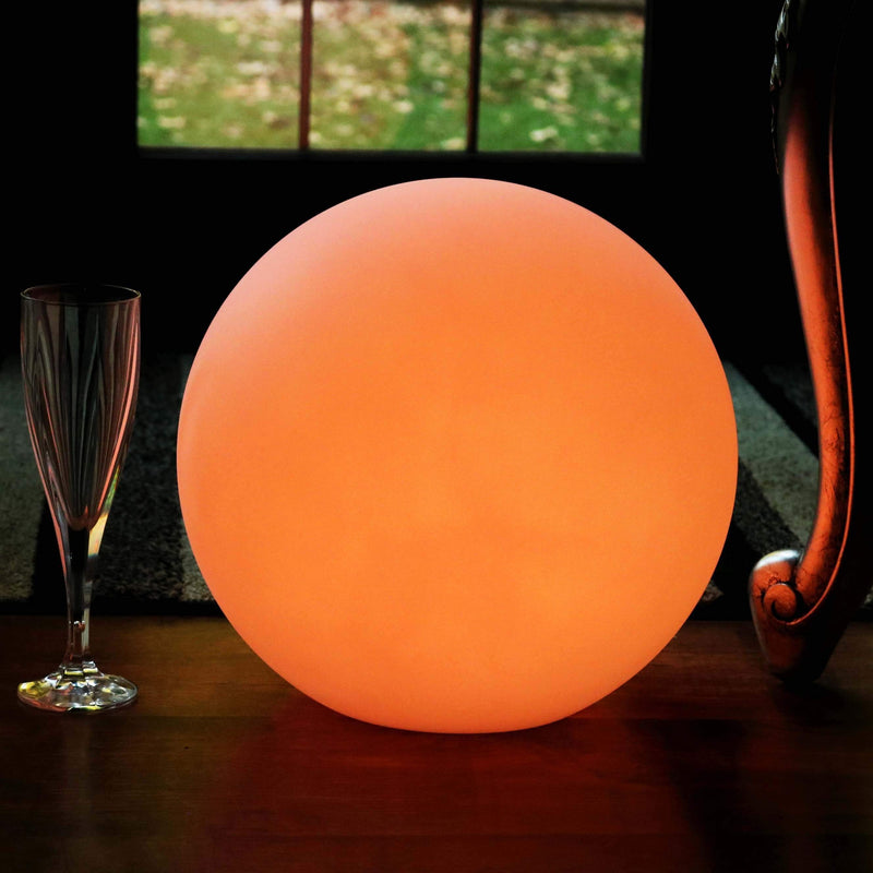 Sladdlös lysande LED sfär, 30cm, RGB flerfärgad bordslampa