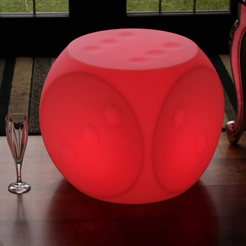 LED Tärningsformad Kubstol, Laddningsbar Golvlampa, 40cm Sensorisk Sittljus