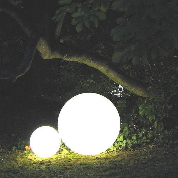 RGB lysande sfär, sladdlös LED golvlampa vardagsrum, 40 cm