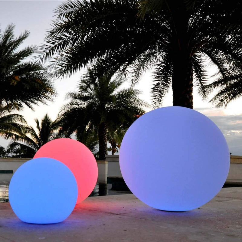 RGB lysande sfär, sladdlös LED golvlampa vardagsrum, 40 cm