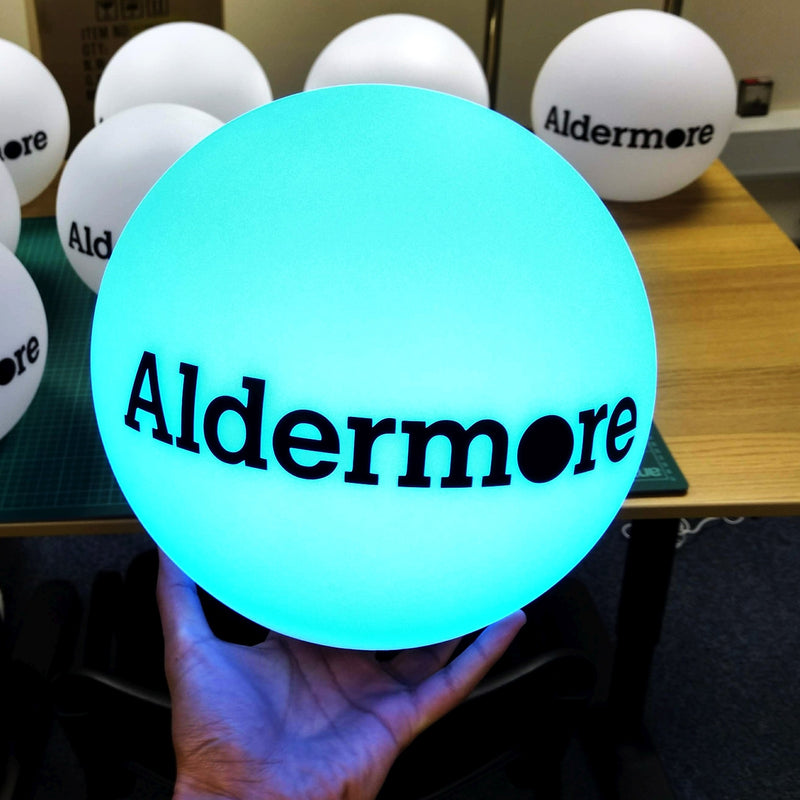 Personlig LED Orbformad Ljuslåda, Marknadsförande Logotyp Bordslampa, Upplyst Displayskylt