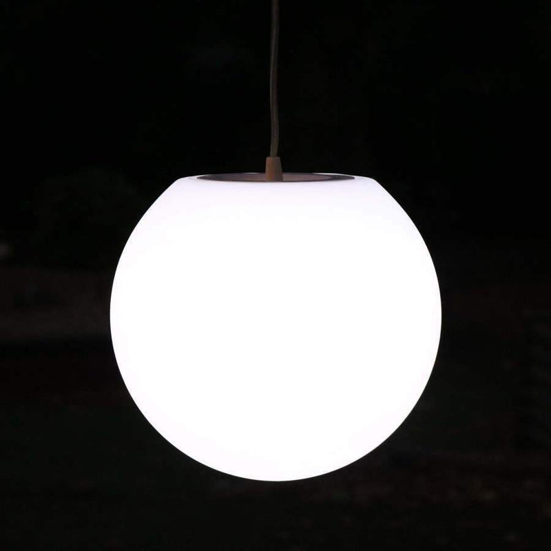 Taklampa, 20cm vit sfär hängande, LED-lampa ingår