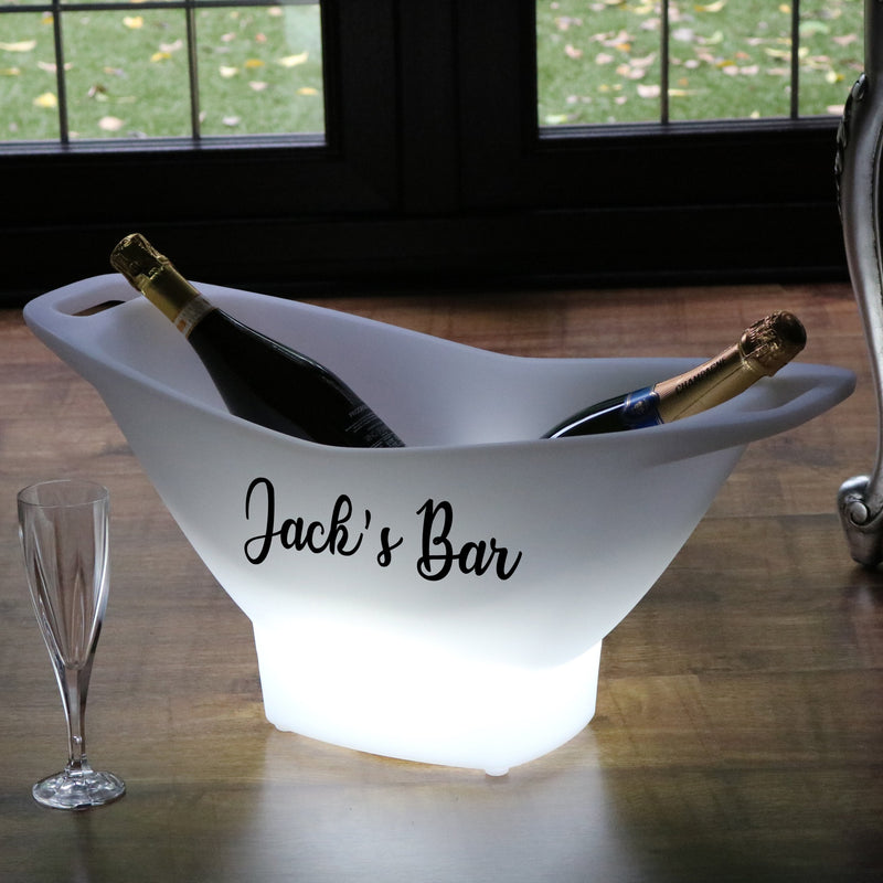Skräddarsydd Stor LED Ishink, Personlig Vin Champagnekylare, Skyltljuslåda med Logotyp