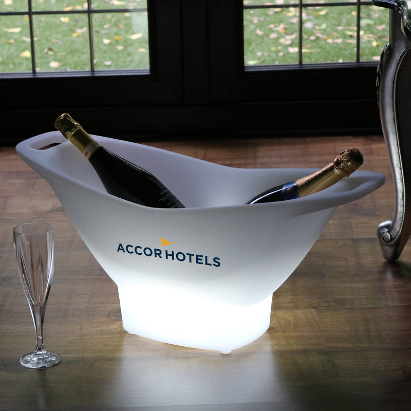 Skräddarsydd Stor LED Ishink, Personlig Vin Champagnekylare, Skyltljuslåda med Logotyp