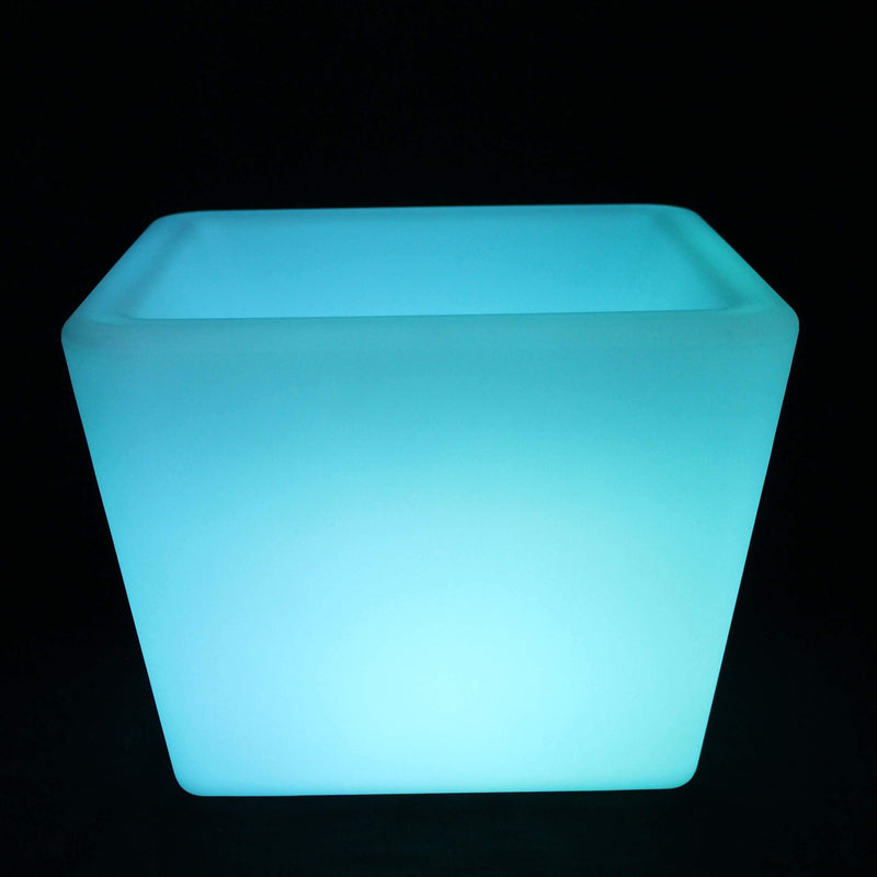 LED Blomvas, Upplyst Blomkruka, 27cm Uppladdningsbar RGB Bordslampa