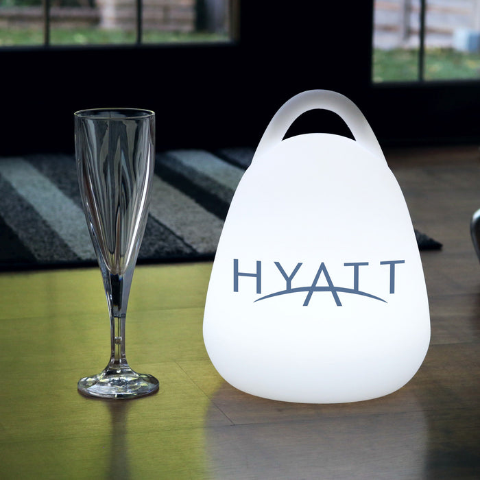 Personlig LED Lyktlampa med Logotyp, Trådlös Bakgrundsupplyst Bordsljuslåda för Marknadsföring